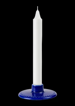 Lyngby Porcelæn Kronelysestage H3 cm i blå | Køb her