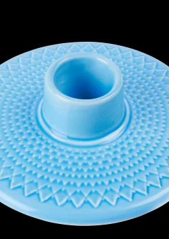 Lyngby Porcelæn Kronelysestage H3 cm i blå | Køb her