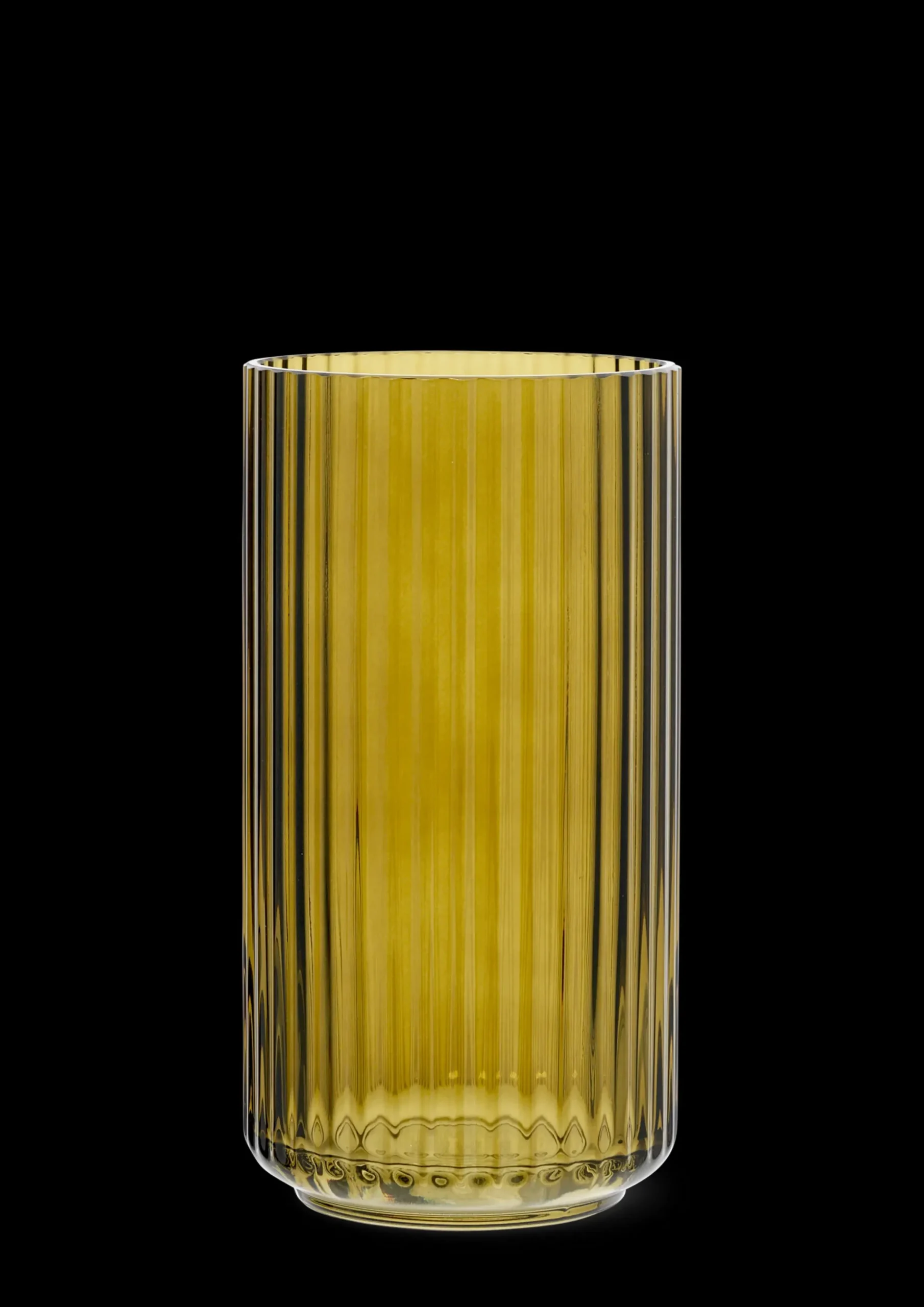 Lyngby Porcelæn Lyngby Vase H20.5 olivengrøn mundblæst glas