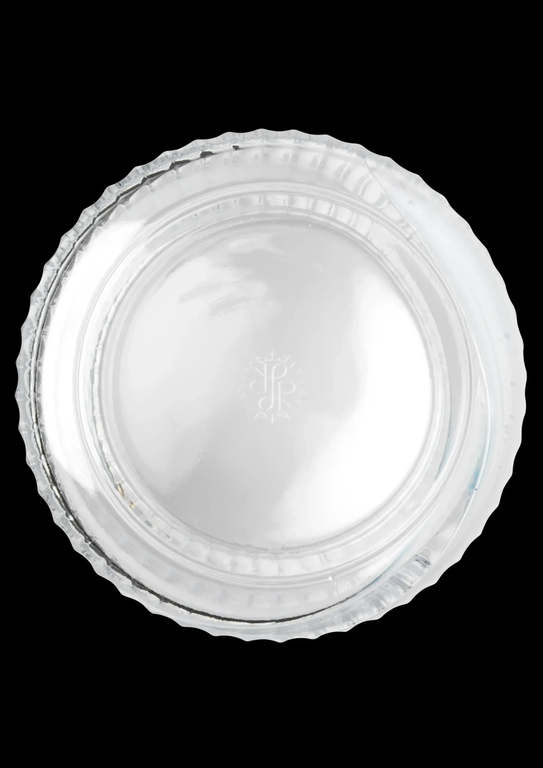 Lyngby Porcelæn Lyngby Vase H25 cm swirl hvid mundblæst glas