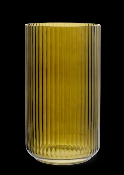 Lyngby Porcelæn Lyngby Vase H31 olivengrøn mundblæst glas