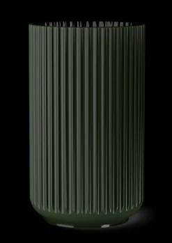 Lyngby Porcelæn Lyngby Vase H31 cm mørk grøn porcelæn