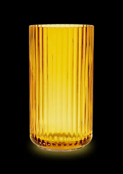 Lyngby Porcelæn Lyngby Vase H20.5 amber mundblæst glas