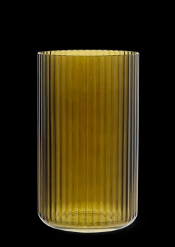 Lyngby Porcelæn Lyngby Vase H25 olivengrøn mundblæst glas