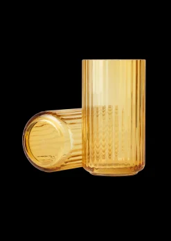 Lyngby Porcelæn Lyngby Vase H15.5 amber mundblæst glas