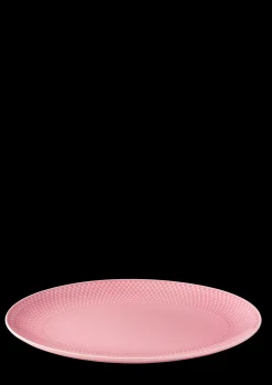 Lyngby Porcelæn Ovalt serveringsfad 28.5x21.5 cm i rosa