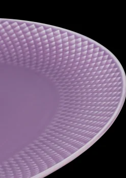 Lyngby Porcelæn Rhombe Color Ovalt serveringsfad lys lilla