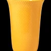 Lyngby Porcelæn Rhombe Color Vase H20 gul porcelæn | Køb her