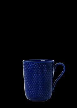 Lyngby Porcelæn Rhombe Color Krus med hank 33 cl mørk blå