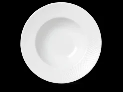 Lyngby Porcelæn Rhombe Dyb tallerken Ø24.5 cm hvid | Køb her