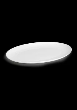 Lyngby Porcelæn Rhombe Ovalt serveringsfad 42x32 hvid