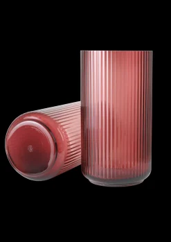 Lyngby Porcelæn Vase H38 cm i rød fra serien Lyngby