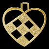 Rosendahl Flettet hjerte H12 i guld fra serien Karen Blixen